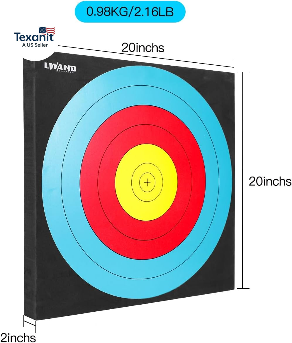 20'' Foam Target High-Density Archery Bow & Arrow Target for Backyard