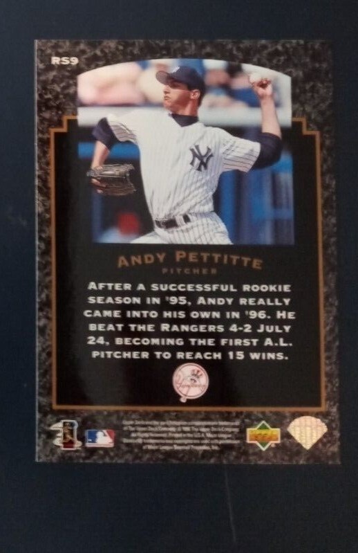 1997 Upper Deck Rock Solid Andy Pettitte.#RS-9 nr.mt-mint