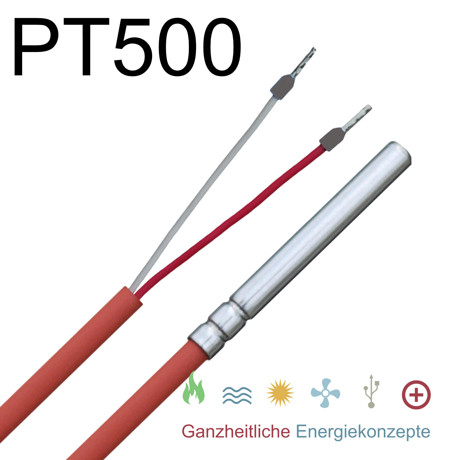 PT500 temperature sensor temperature sensor resistance thermometer +250° C probe 2 m
