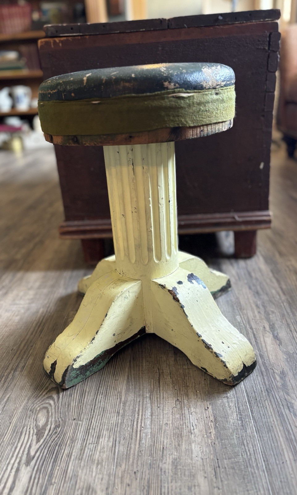 Vintage Salvaged Farmhouse Organ Stool
