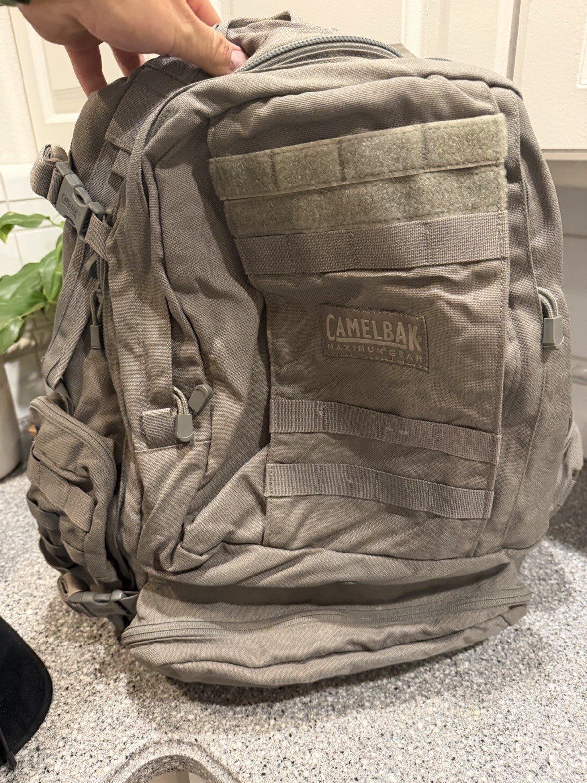 Camelbak Maximum Gear BFM Large Tactical Backpack Gray/Brown Hiking NO BLADDER