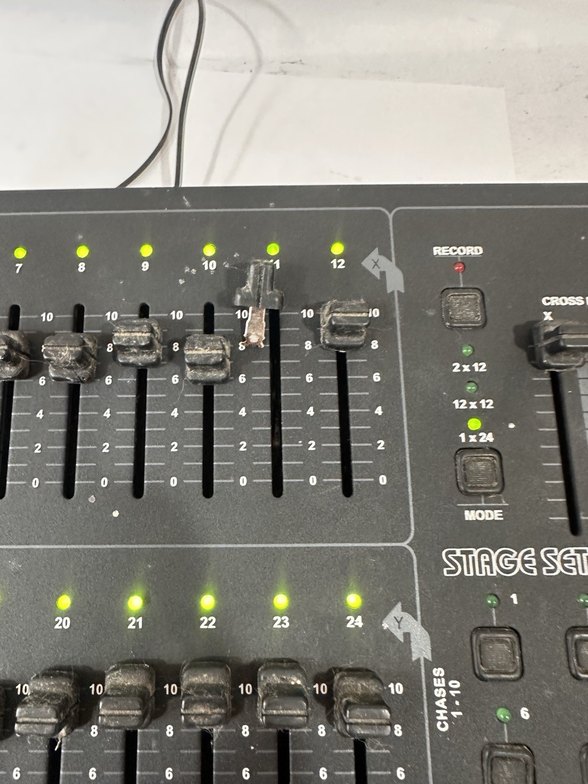Elation Stage Setter-24 DMX Lighting Console Tested Working Ch 11 Slider Broken