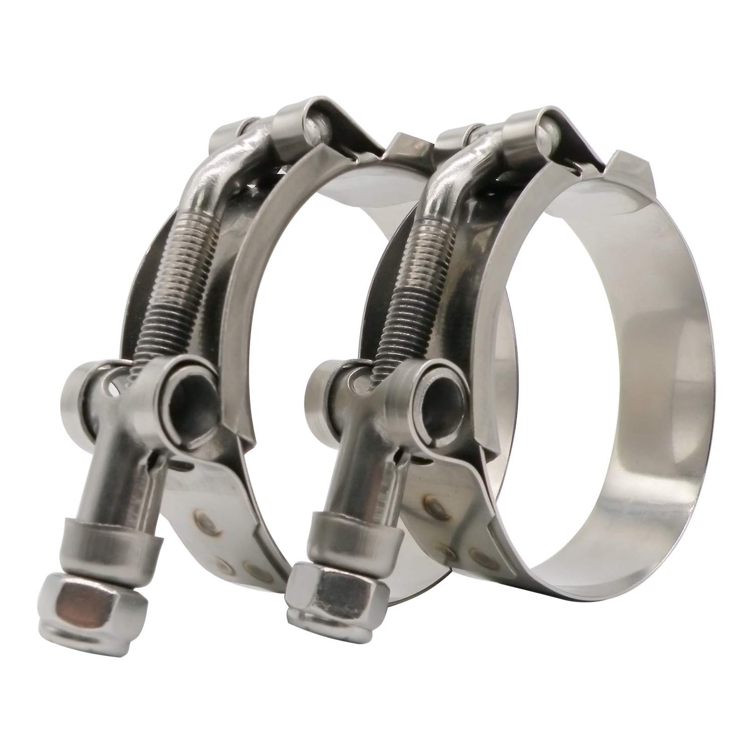 1.75 inch T-Bolt Hose O.D. Clamp: 1.62" - 1.85" (2 Pack) | 1.75 Hose Clamp fo...