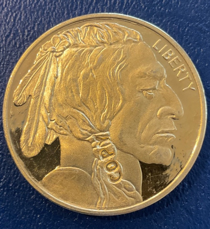 2011 BUFFALO TRIBUTE PROOF Collector’s Coin 24k Gold plated Clad