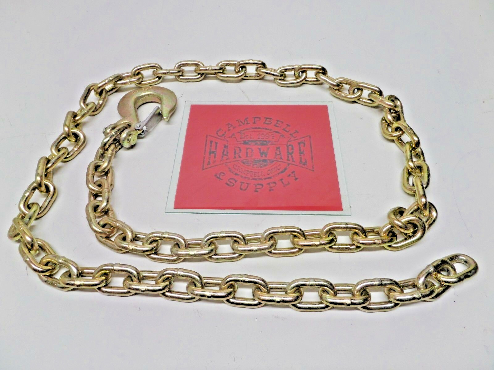 Auto Body Frame Machine Pull Chain 3/8" x 10' Grade 70 with 3/8 Clevis Slip Hook