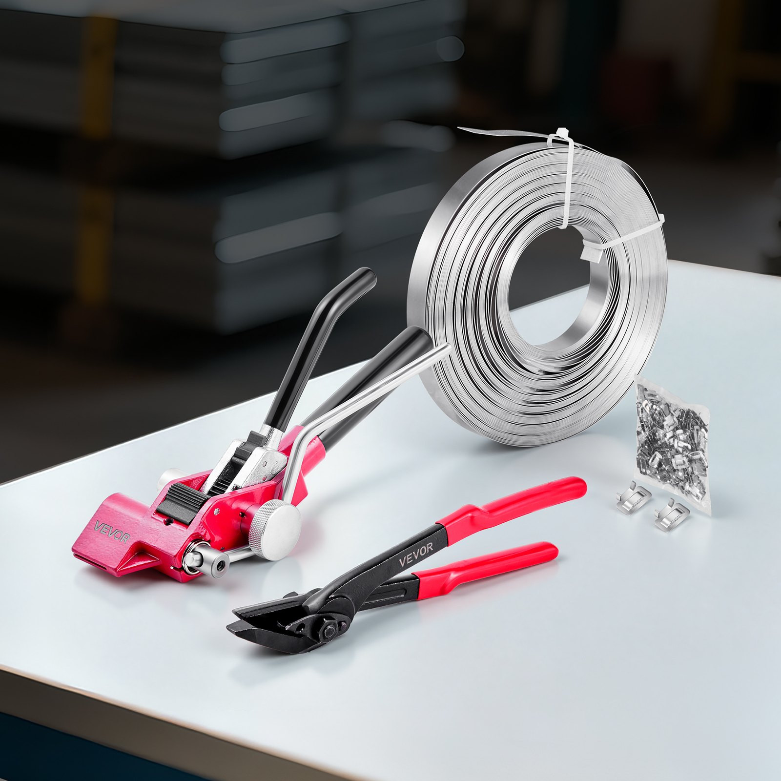 Heavy Duty Steel Banding Strapping Kit - Complete Manual Pallet Packaging Soluti