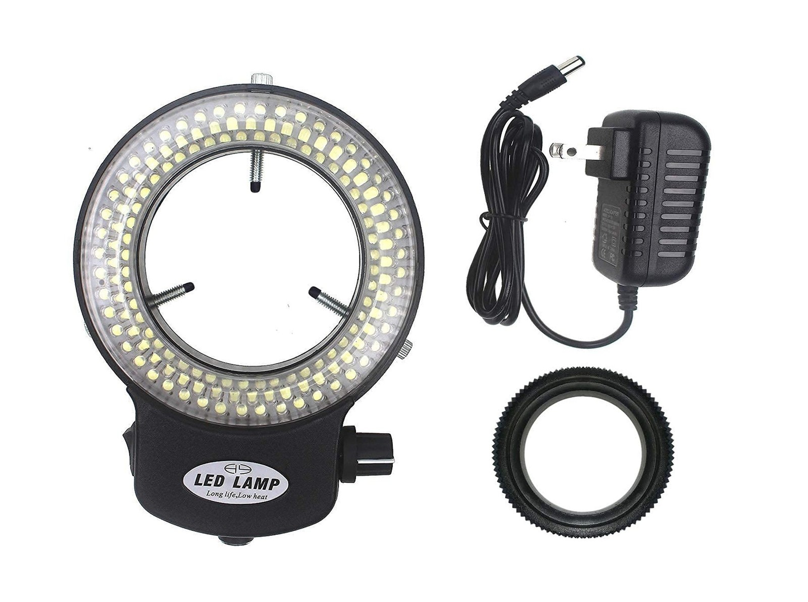 LED-144-ZK Black Adjustable 144 LED Ring Light Illuminator for ... USA FAST SHIP