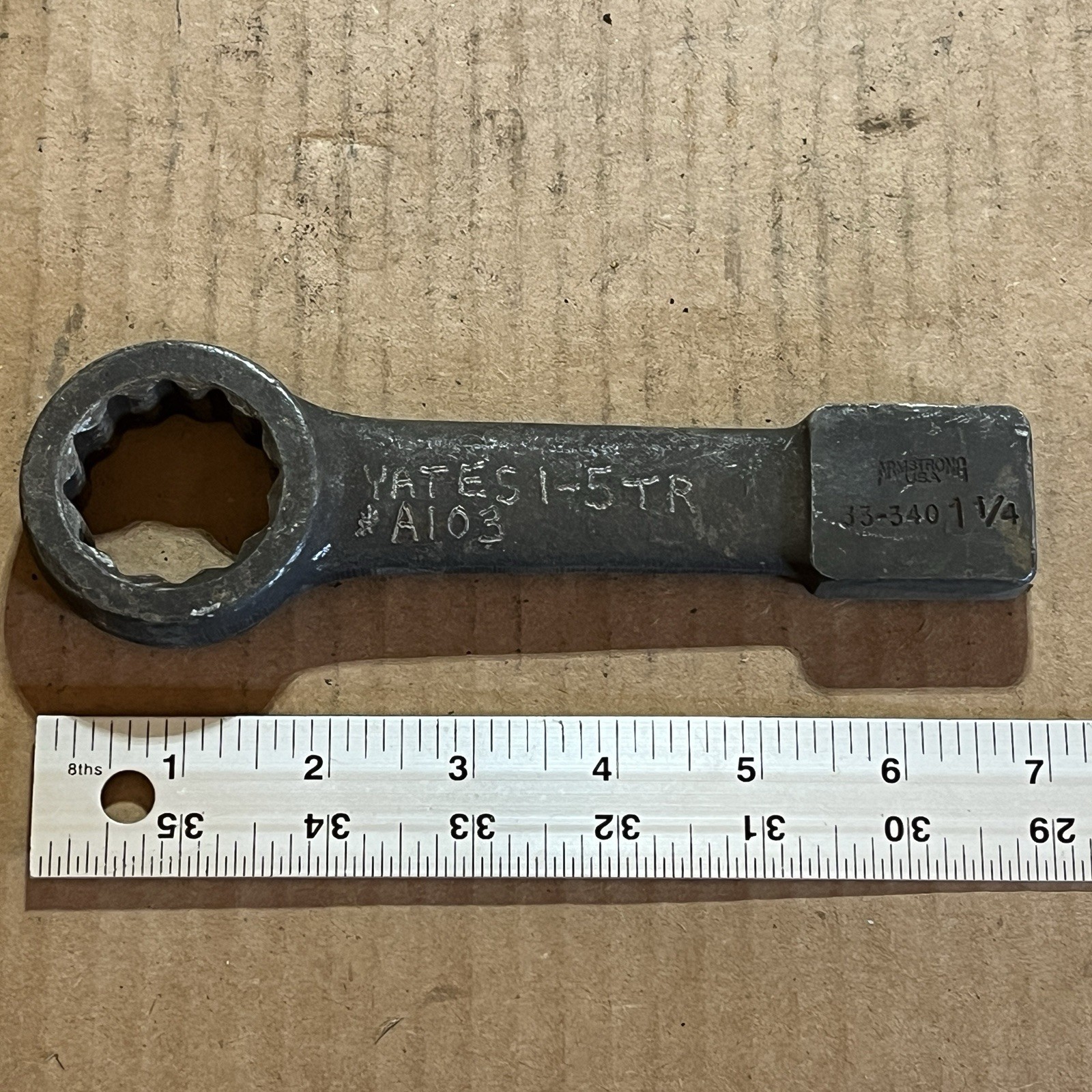 Armstrong 33-340 USA 1-1/4" in Flat Straight Striking Slugging Wrench 12 Pt - C