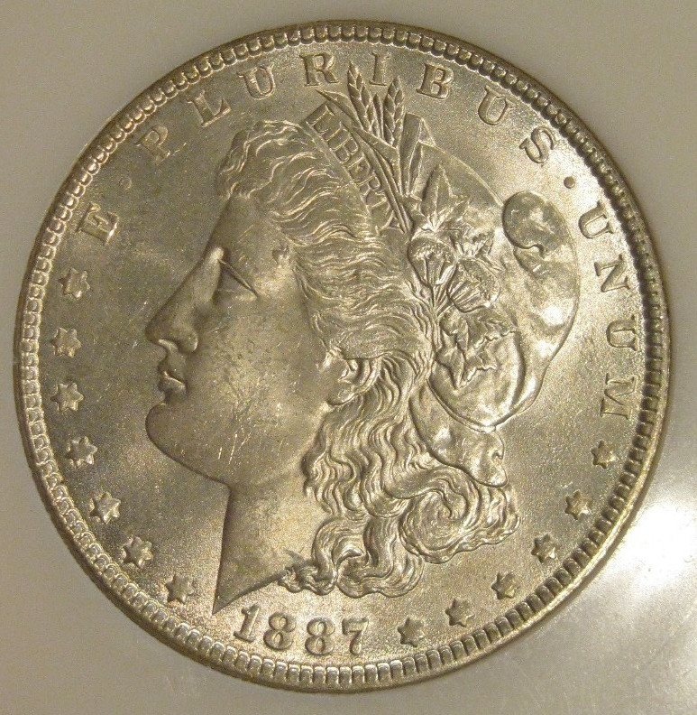 1887 Morgan Silver Dollar- UNC, Cartwheel luster, 5226