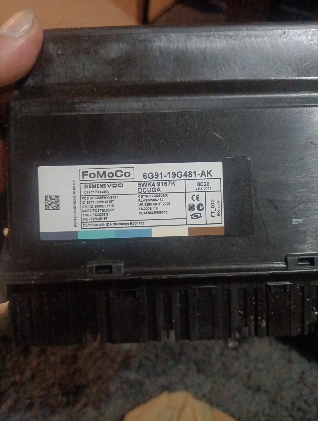 Jaguar XF Keyless Entry ECU Control Module 2007-2015 X250 6G91-19G481-AK