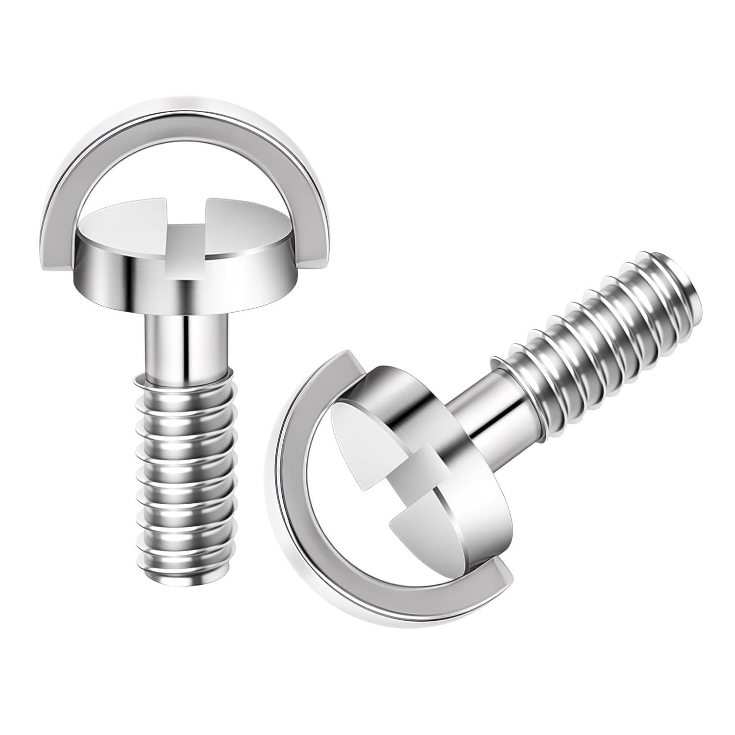 2PCS 1/4"-20 D-Ring Camera Screw Stainless Steel Tripod Quick Release Mount Bolt