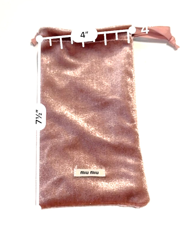 MIUMIU Eyeglasses Sunglasses Drawstring Pouch Soft case Eyewear New