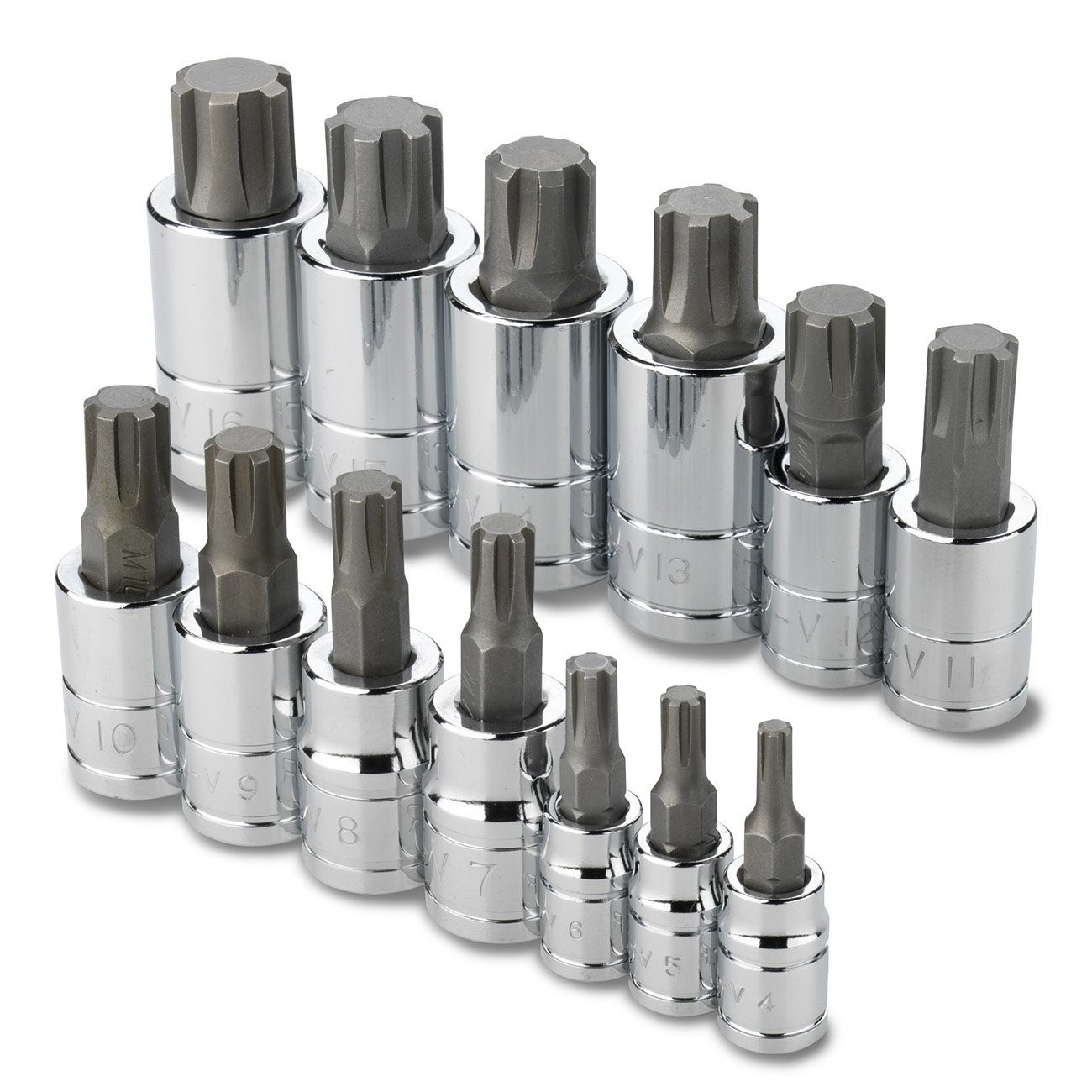 13 PC RIBE BIT DRIVE DRIVER SET FOR SOCKET TOOL SET KIT M4 to M16 POLYDRIVE POLY
