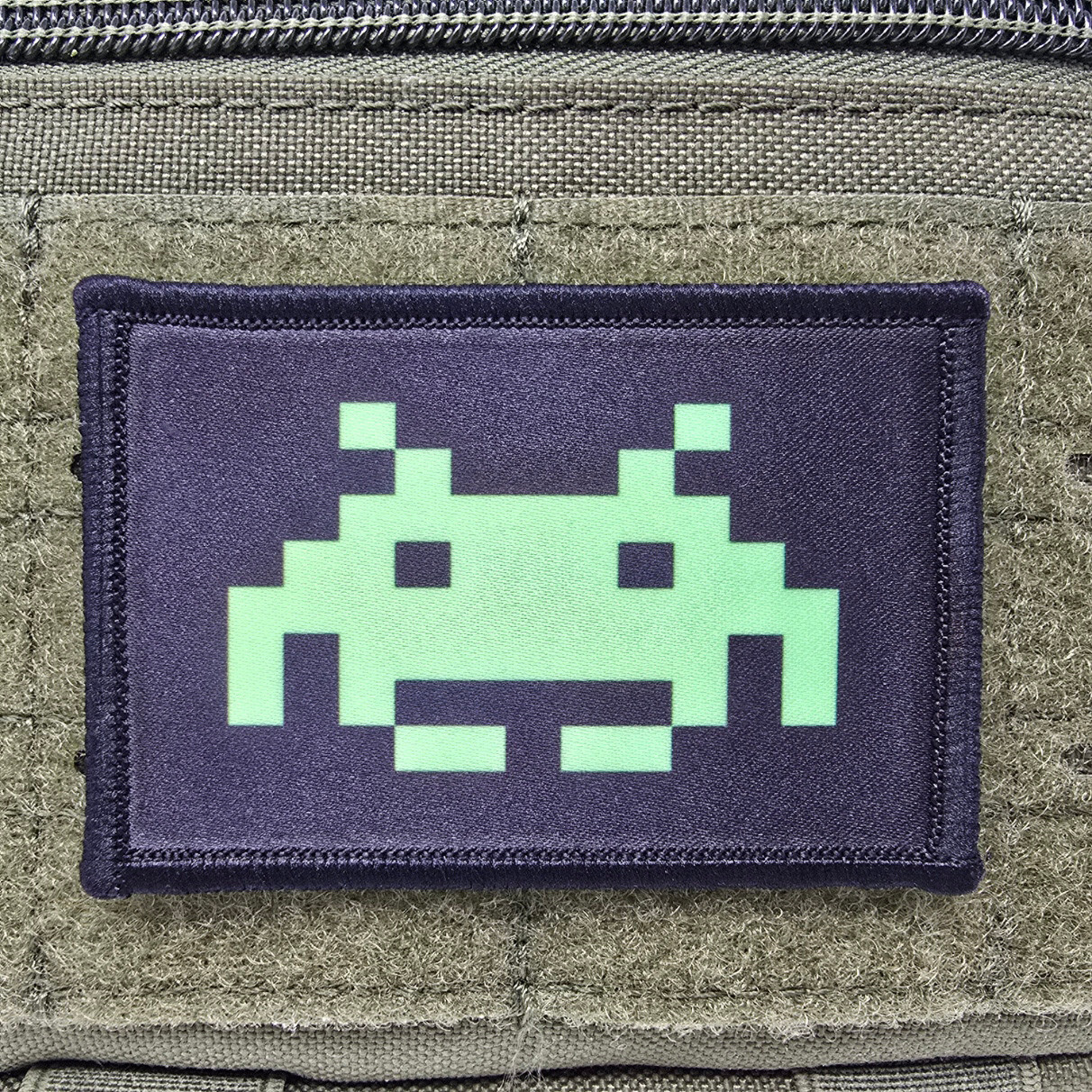 Space Invader Morale Patch Tactical Military Army USA Flag Hook & Loop 010