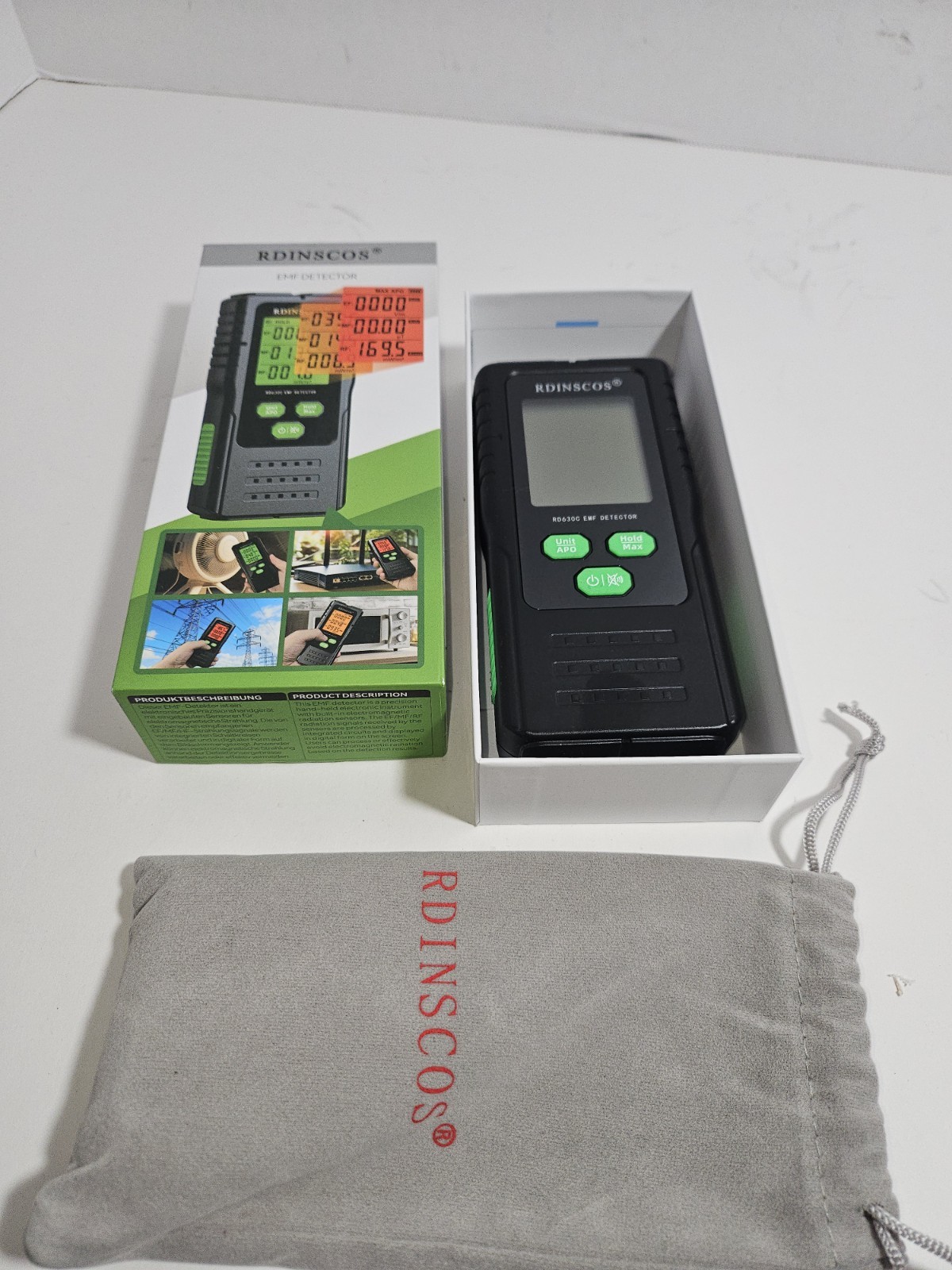 EMF Meter By RDINSCOS New In box Electromagnetic 3-1 Detector