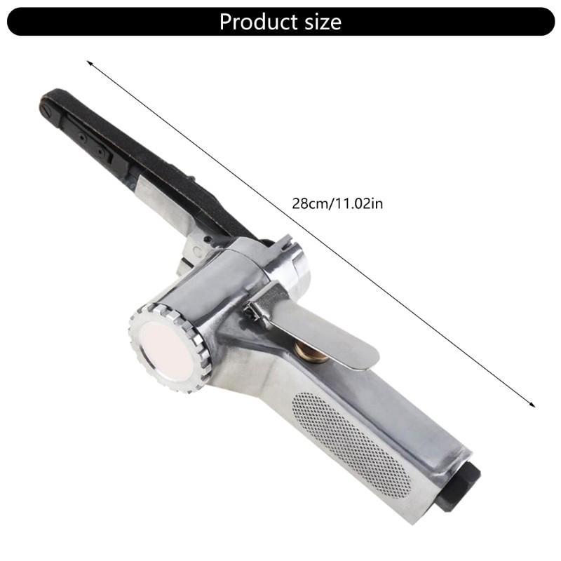 Air Powered Belt Sander With 13 Inch Abrasive Belts Ergonomic Grip 1.5HP Motor