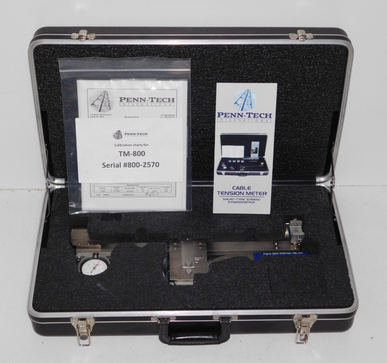 Penn-Tech TM-800 Cable Tension Meter Shunt Type Strand Dynamometer NASA Tool USA