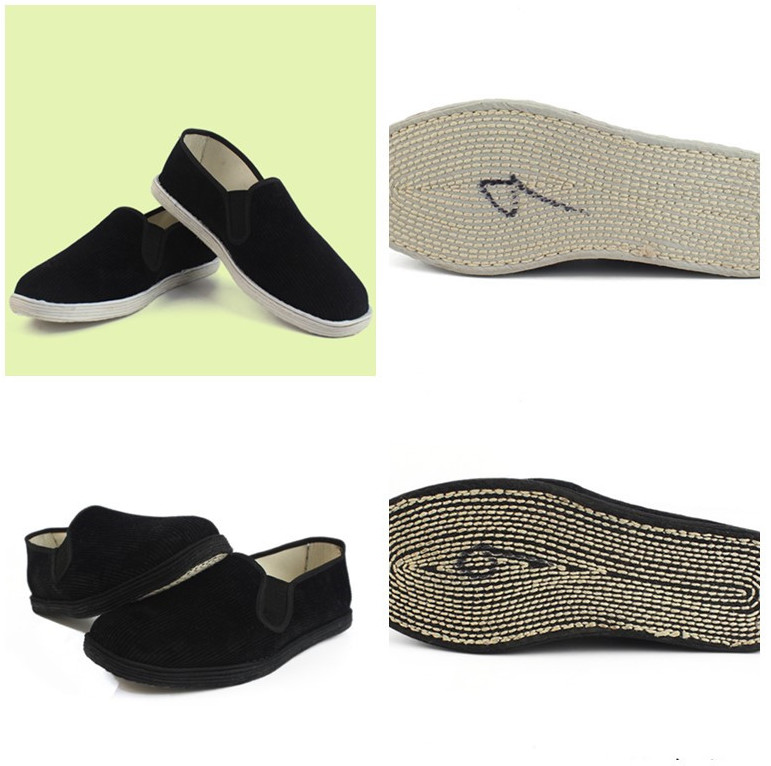 High Quality Mens Chinese Kung Fu Shoes Martial Art Cotton Sole Tai Chi Shoes