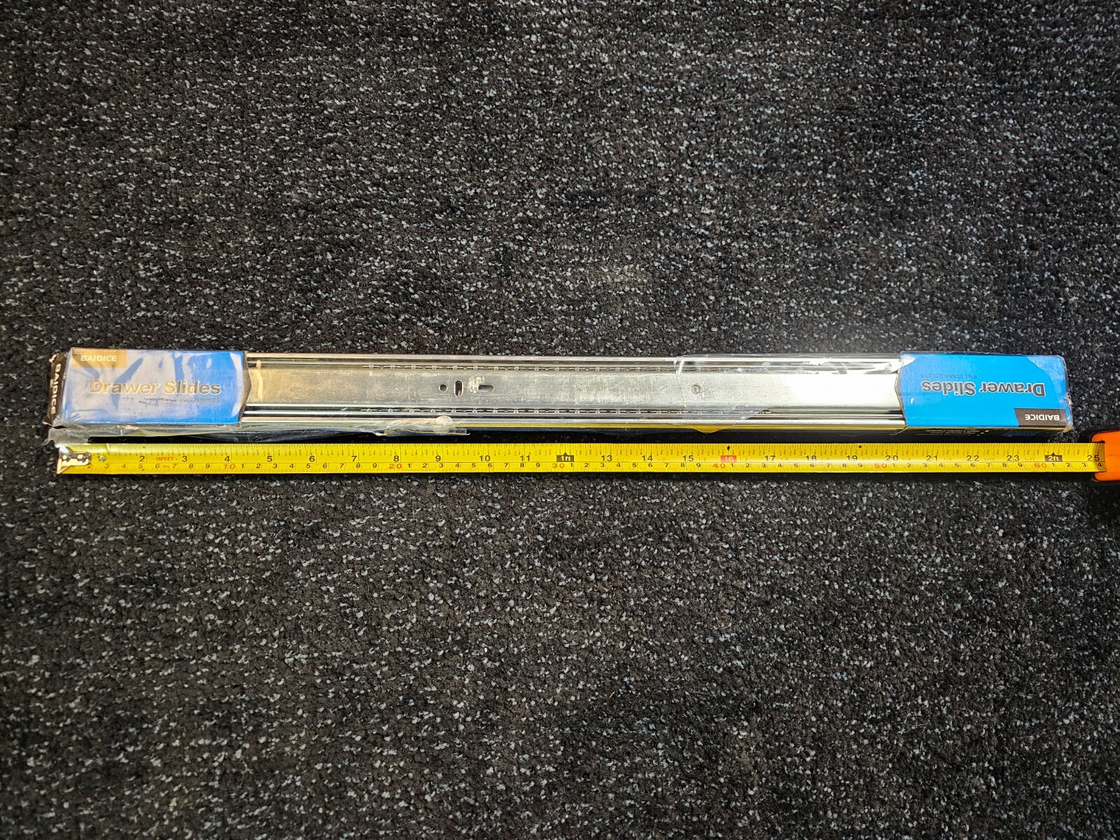 (QTY 2) Baidice 24" Ball Bearing Drawer Slides 150 lb Load Capacity Side Mount