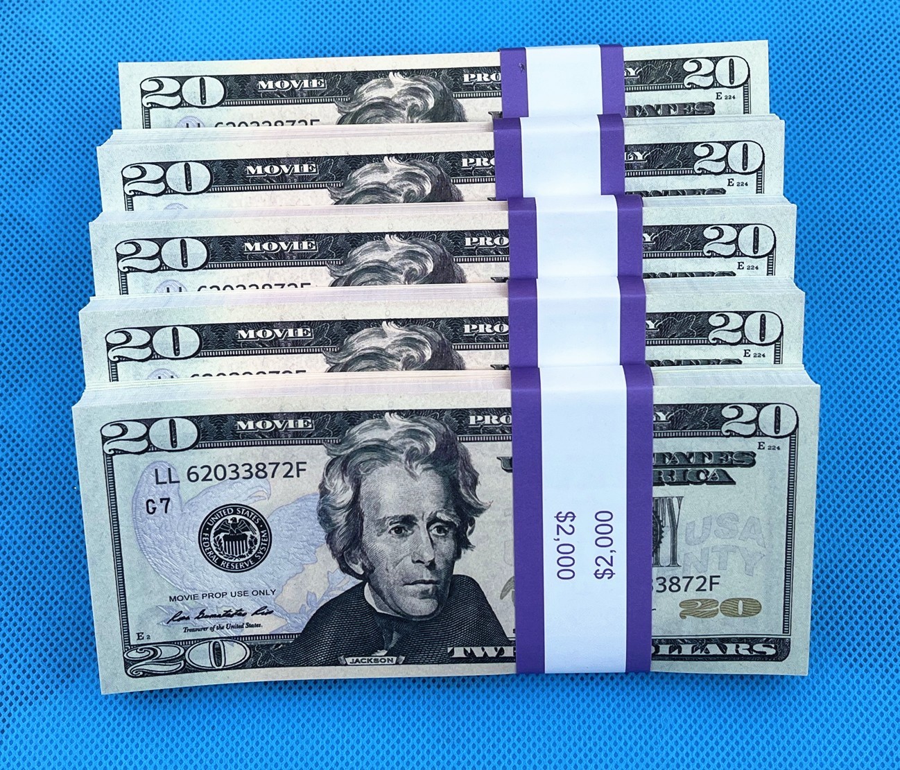 500 Pieces $20 movie prop toy money play fake bills for video, Learning Toys