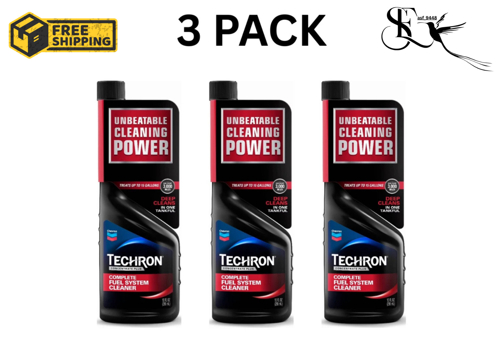 Chevron Techron Complete Fuel System Cleaner 10 oz 3 Pack Value Set