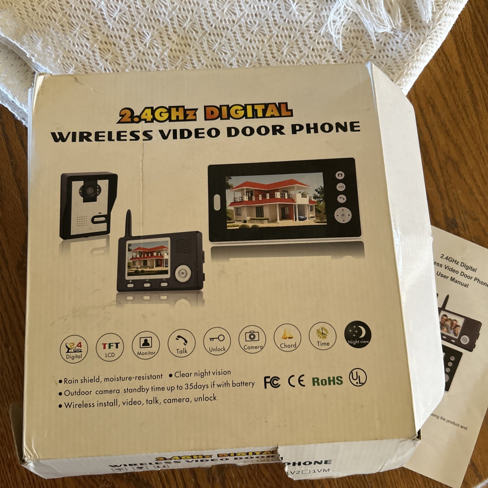 2.4ghz Digital Wireless Video Door Phone Open Box