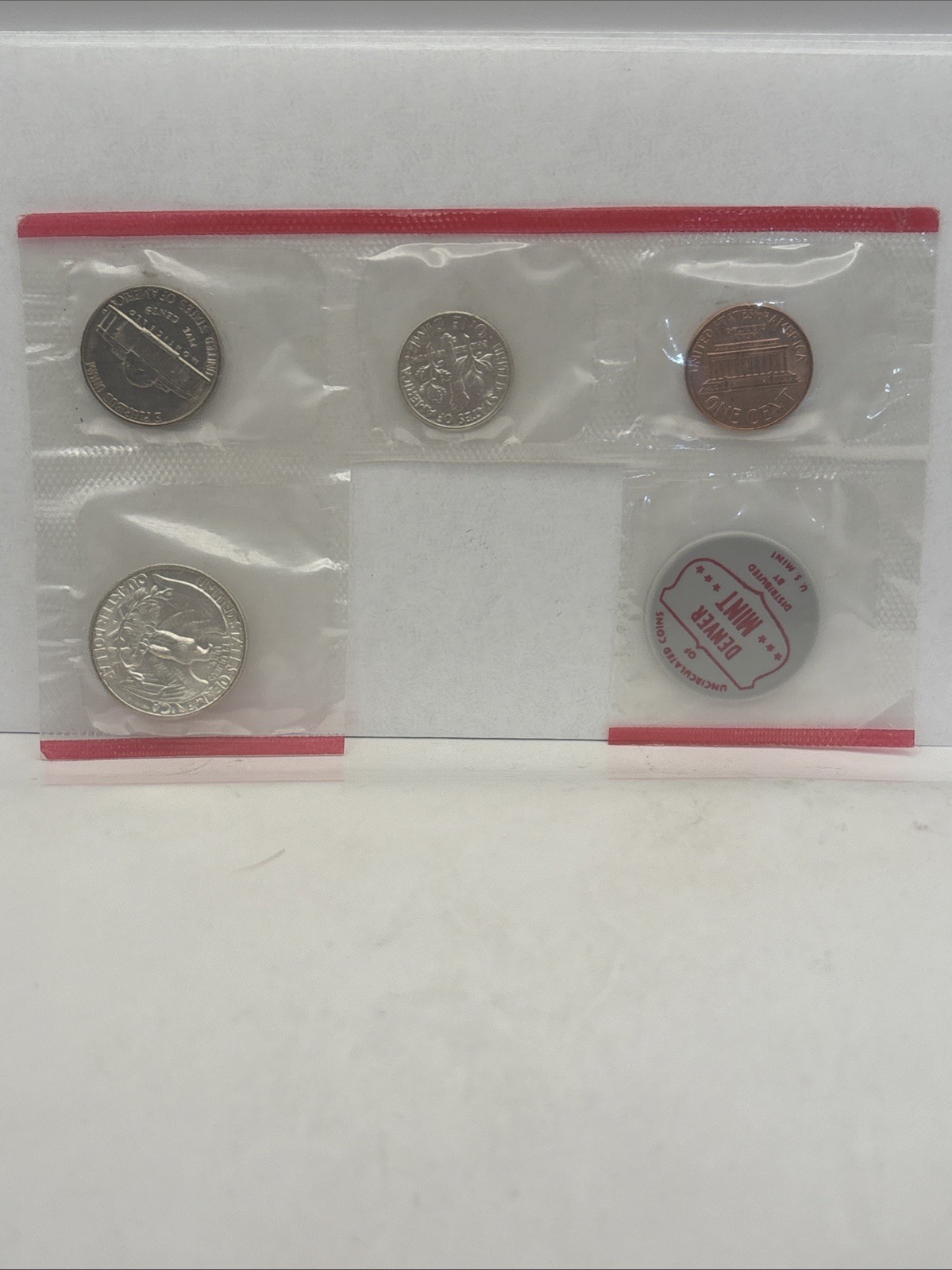 1962 Denver Mint UNCIRCULATED Set Missing Half - 90% silver quarter & dime