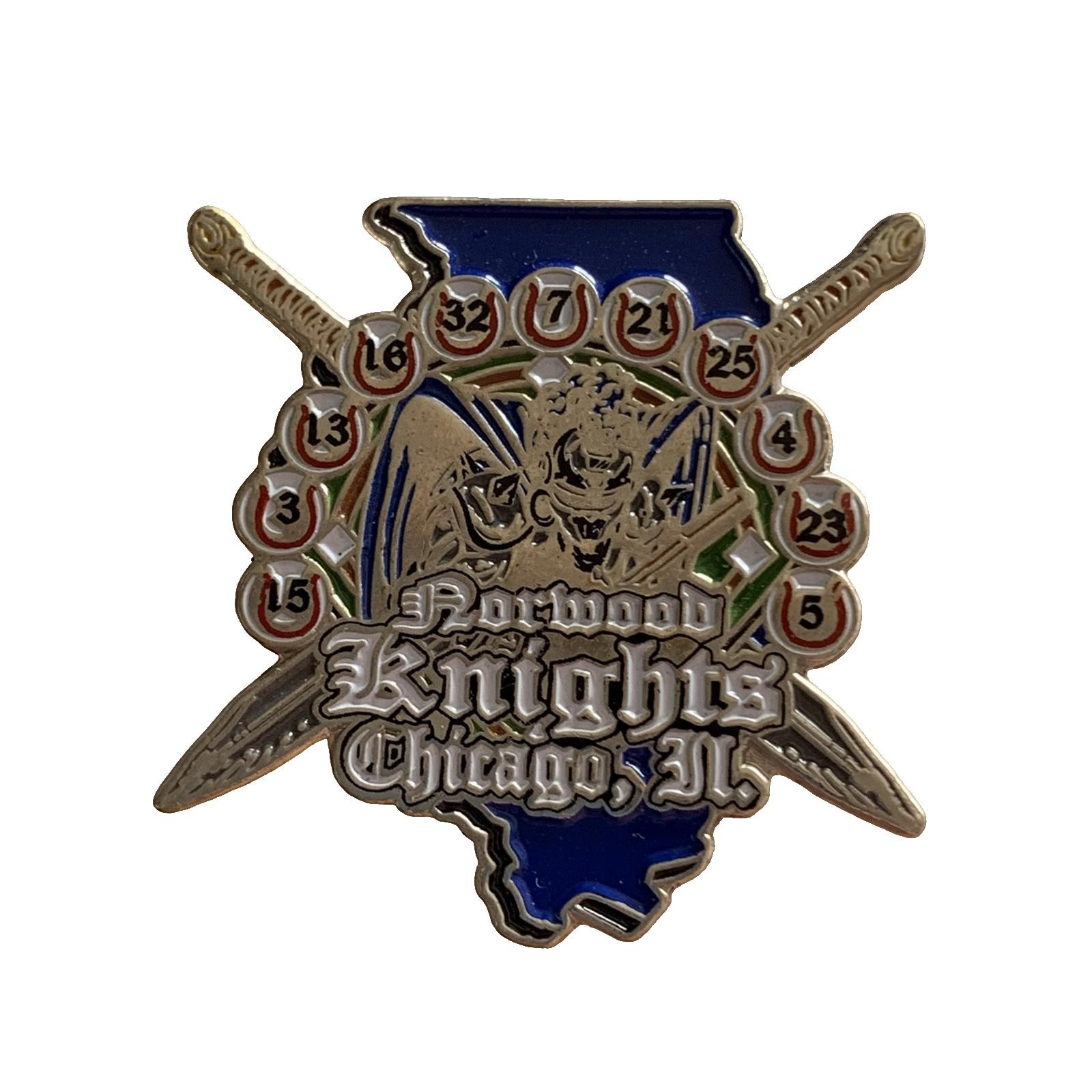 Norwood Knights Chicago IL Enamel Pin
