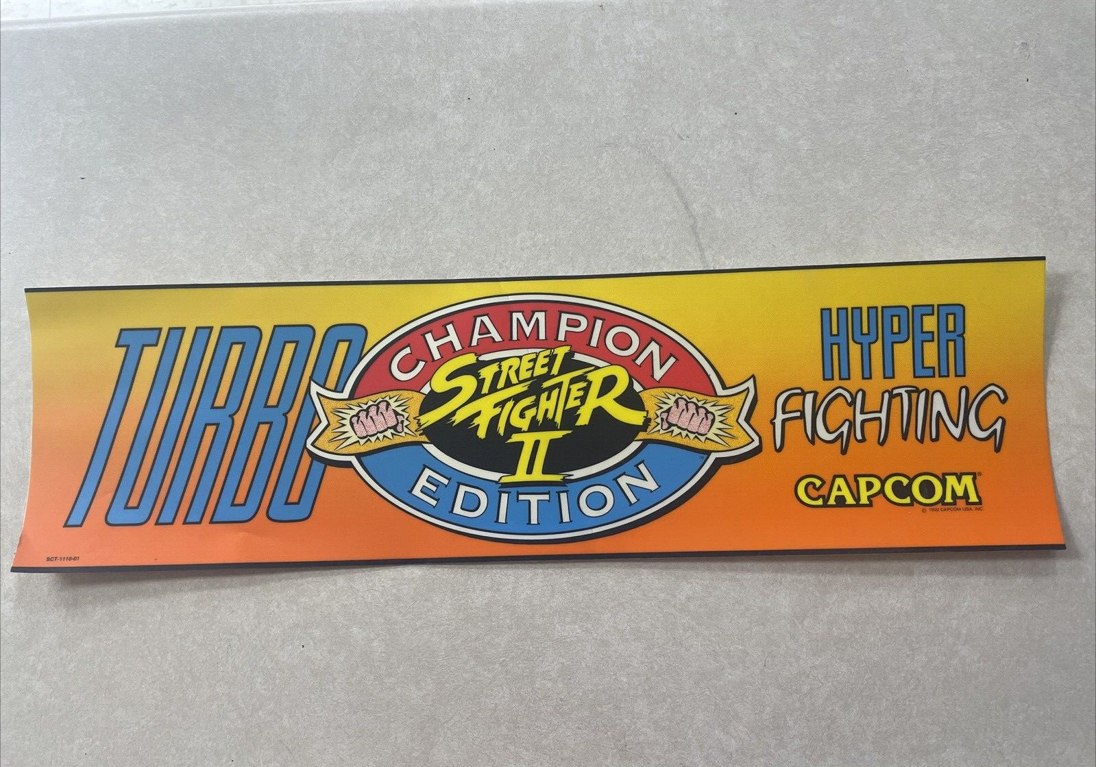 Street Fighter 2 Champion Edition Arcade Marquee Sticker Capcom Original
