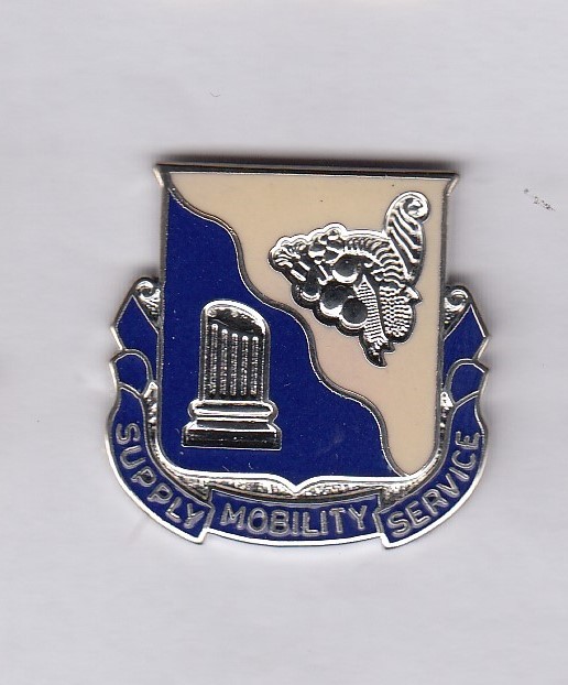 US Army 501st Support Bn Quartermaster QM Supply crest DUI badge G-23