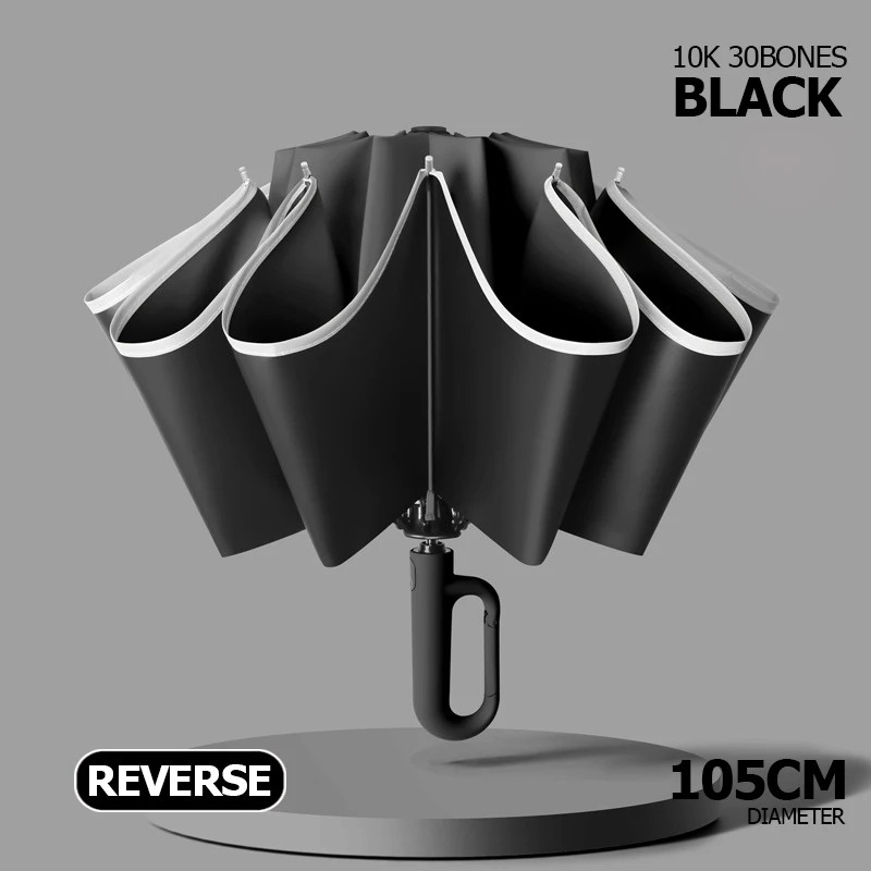 Large Umbrella for Rain Fully Automatic Folding Reverse Windproof Umbrella