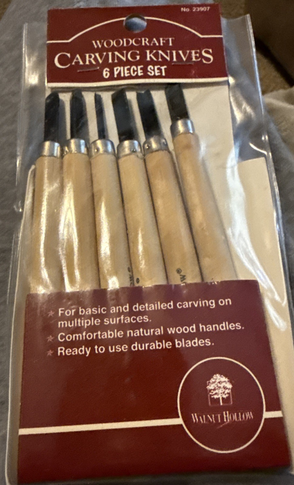 Walnut Hollow  Woodcraft 6 Piece carving Knives 23907 NEW
