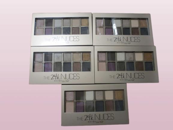 MAYBELLINE NEW YORK THE 24K NUDES EYESHADOW PALETTE 0.34 OZ LOT OF 5