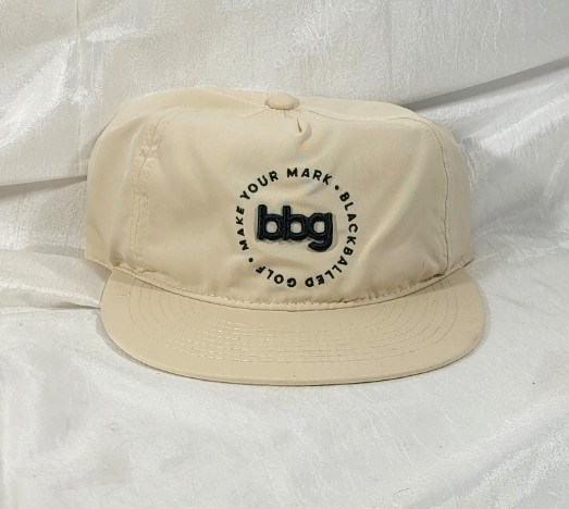 Blackballed Golf Unstructured Hat - Cream - Adjustable Strap - One Size