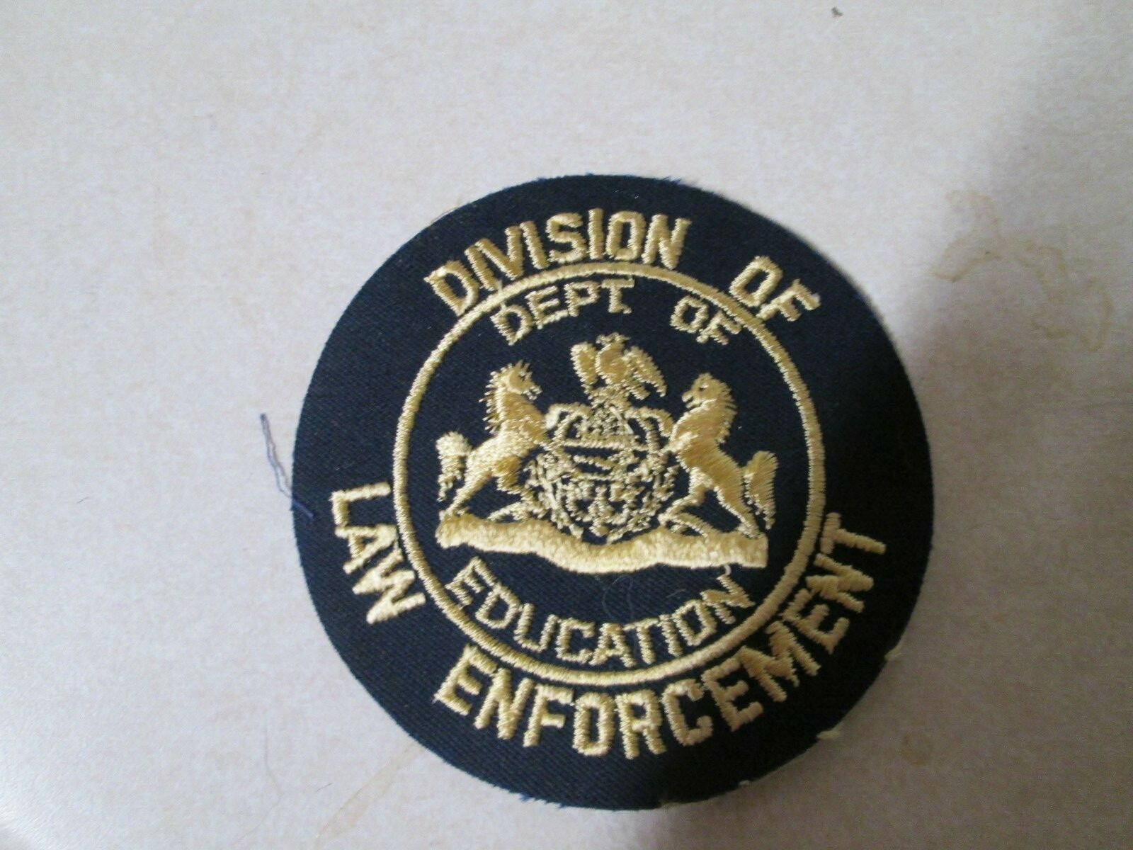 PATCH OLDER SEW ON DIVISION OF LAW ENFORCEMENT DEPT OF EDUCATION