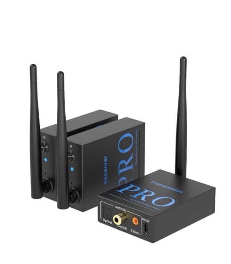1Mii RT5066 Pro 3-in-1 Wireless Audio Transmitter & 2 Receivers Subwoofer Kit