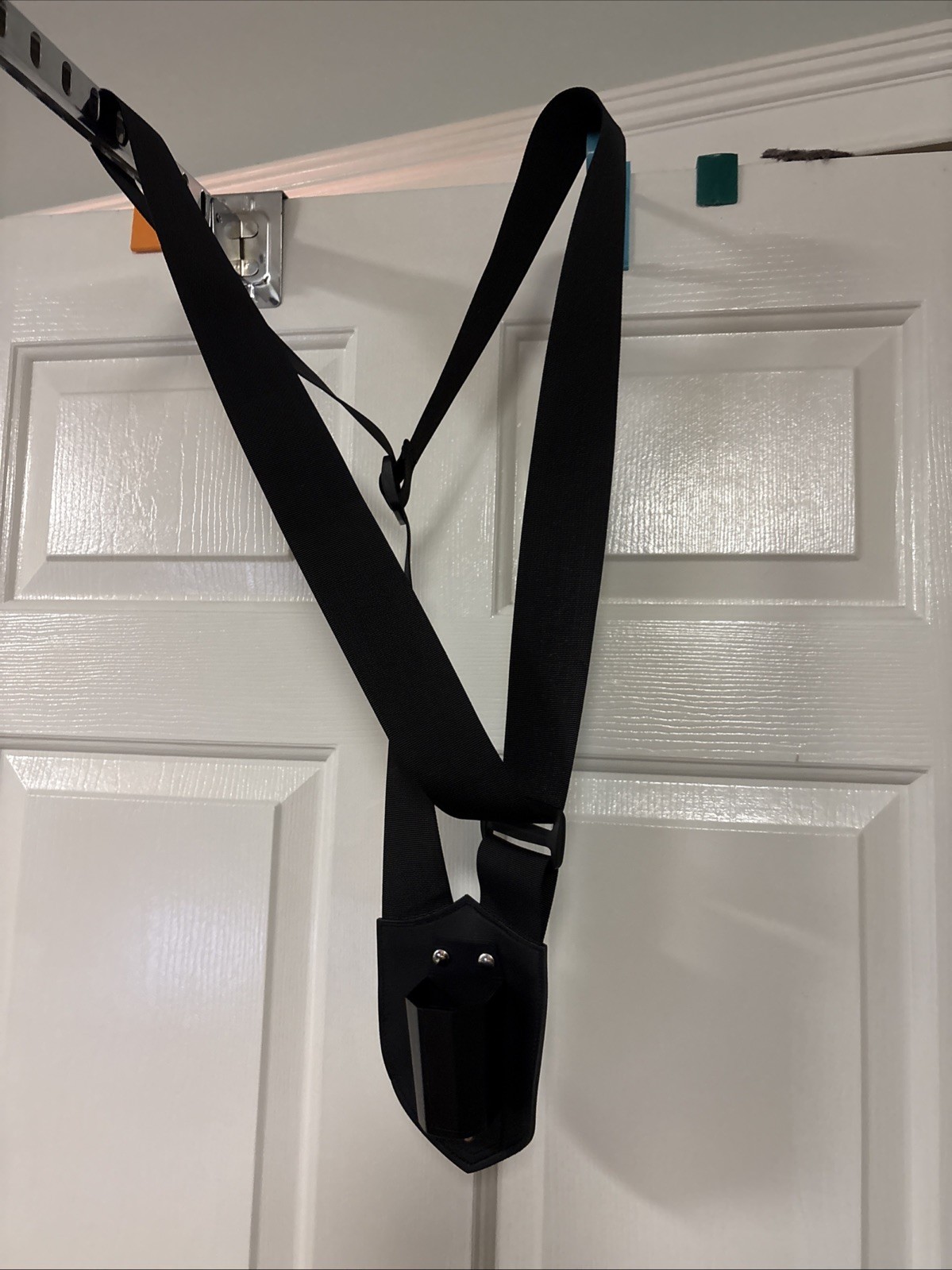 Black Single Web Belt Sling Adjustable Color Guard Parade Flagpole Holder NEW