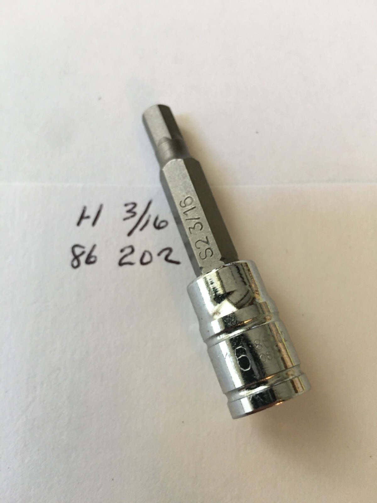 Kobalt H 3/16 x 1/4" Dr Hex Bit Socket - S2 Shaft - 86202 -   Free USA Shipping