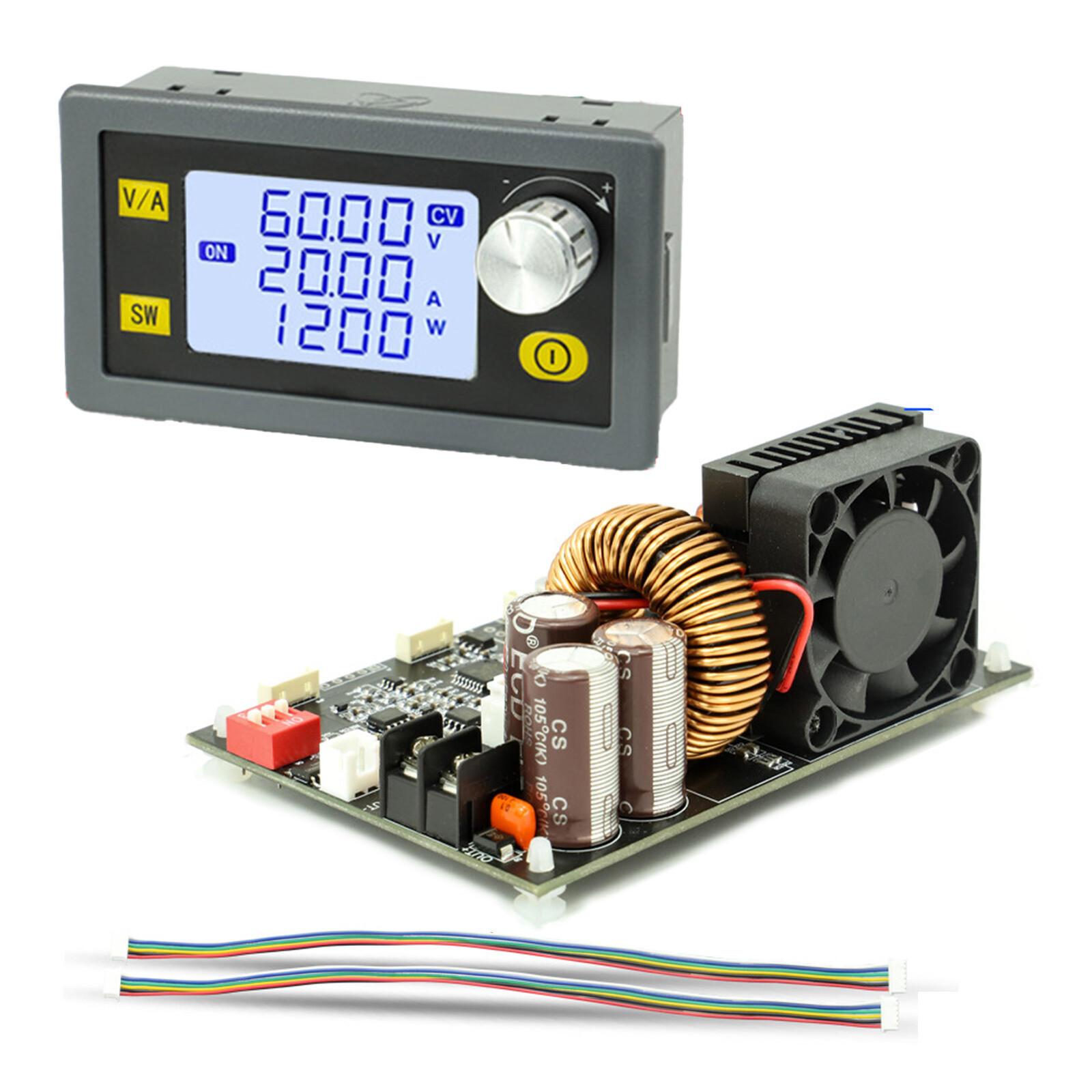 XY6020L 20A 1200W Adjustable Power Supply Buck Module CNC DC Voltage Regulator
