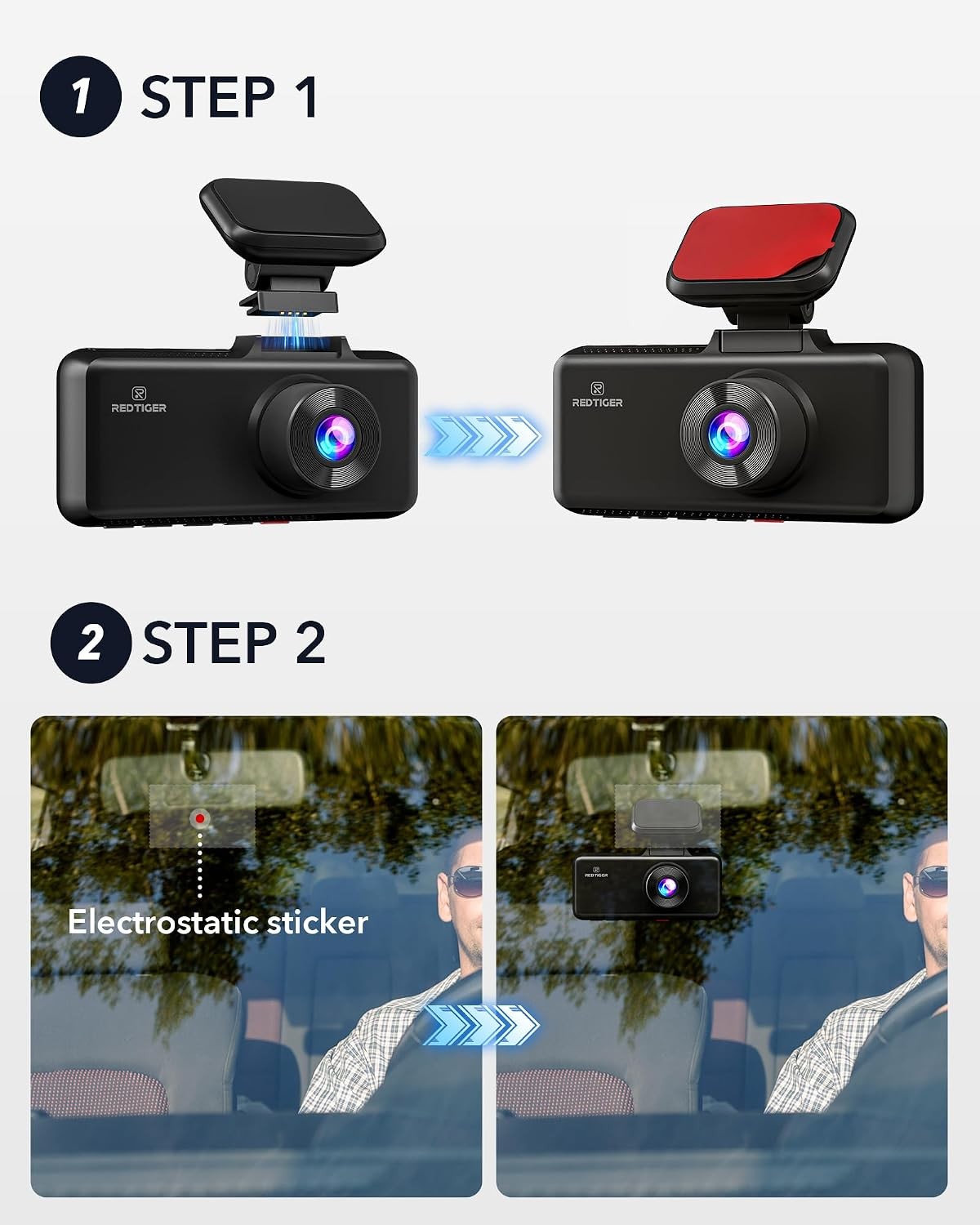 Adhesive Mount F17 Dash Cam with GPS Module