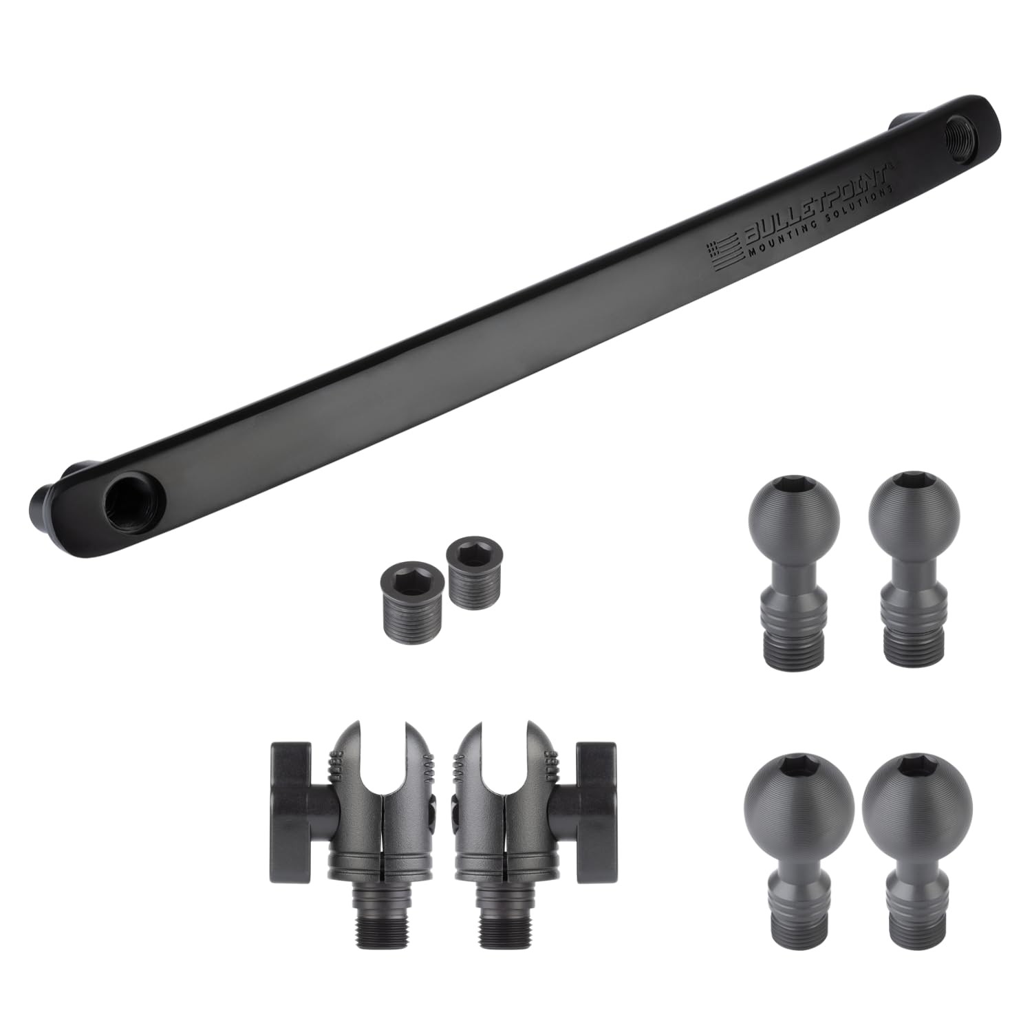Bulletpoint Mounting Solutions Metal Grab Bar Insert Replacement with 2 Black