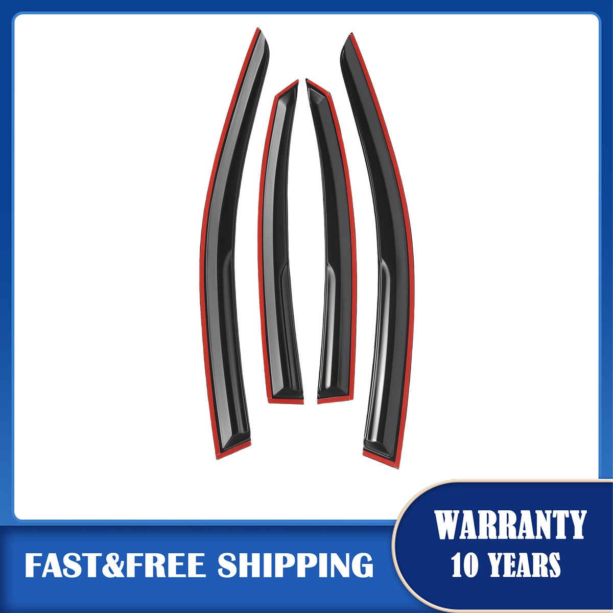 For 2019-2024 Kia Forte JDM Mugen Style Window Visors Vent Rain Guards -USA