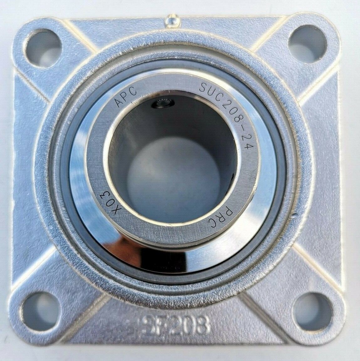 Premium SUCSF208-24  1-1/2" Bore Stainless Steel UCF208-24  4-Bolt Flange Unit