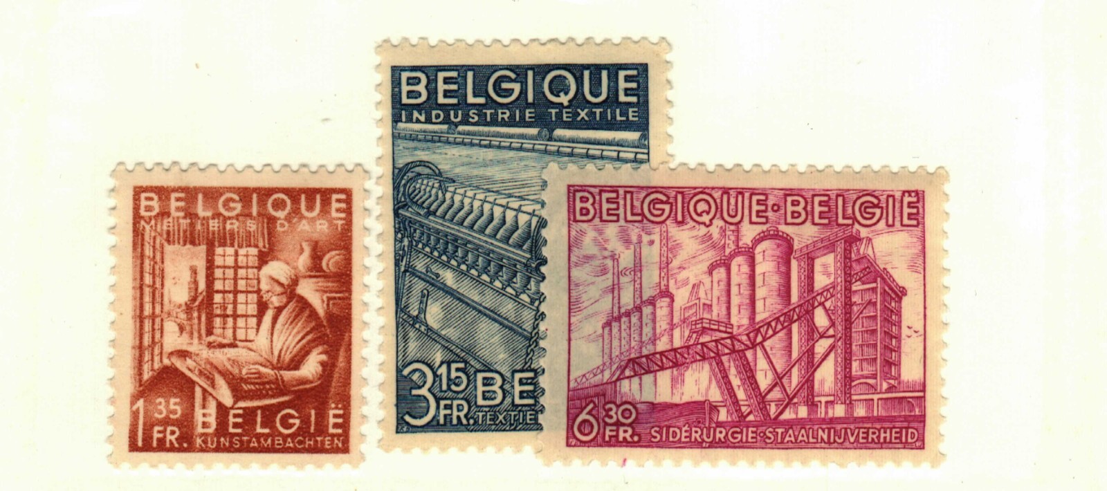Belgium #376, 382, 385 MH