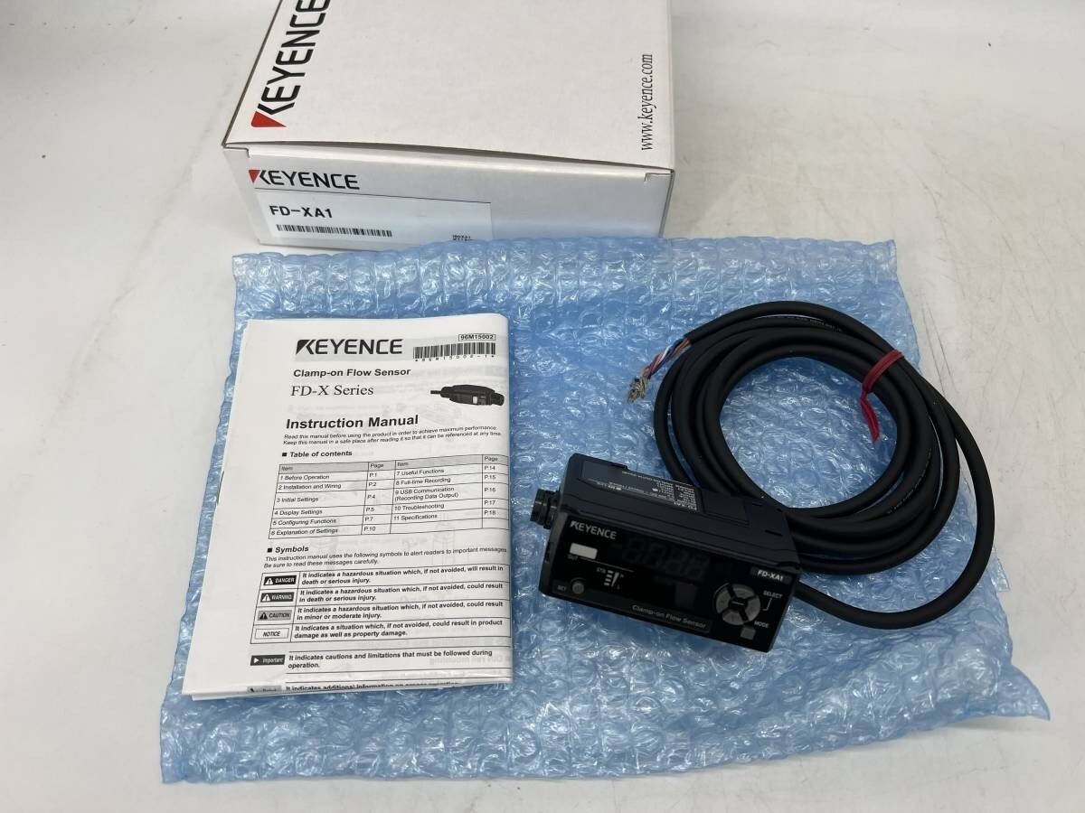 Keyence FD-XA1 Clamp-On Type Flow Sensor FD-X Series Controller Tested & Working