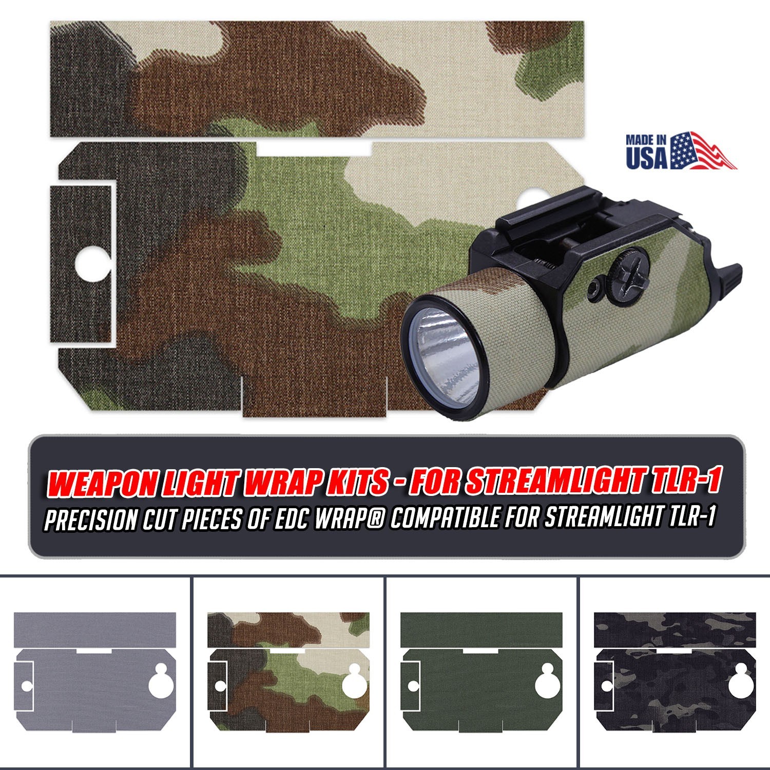 EDC Wrap® - Weapon Light Wrap Kit - Cordura (500D) - Streamlight TLR-1