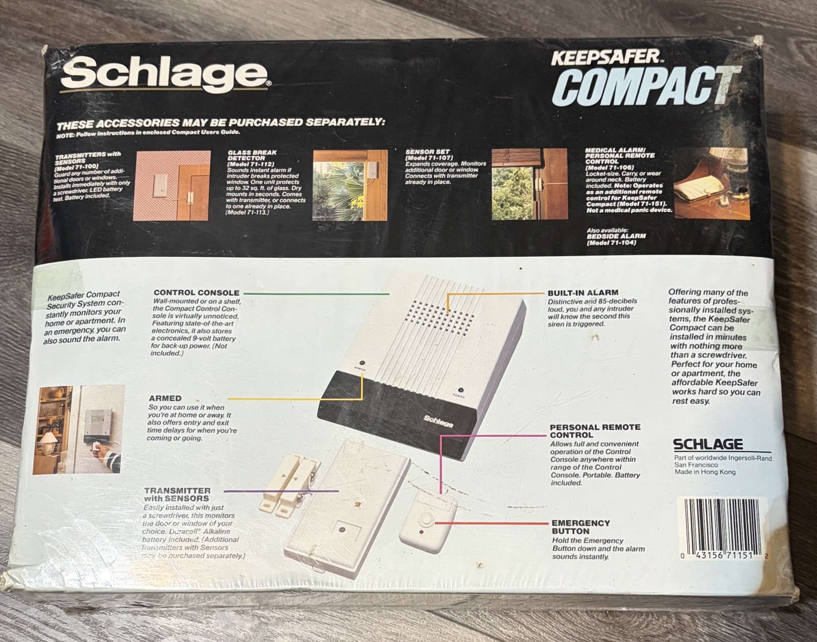 Schlage Keepsafer Compact Home & Apartment Security System w/ Remote 71-151 NIB