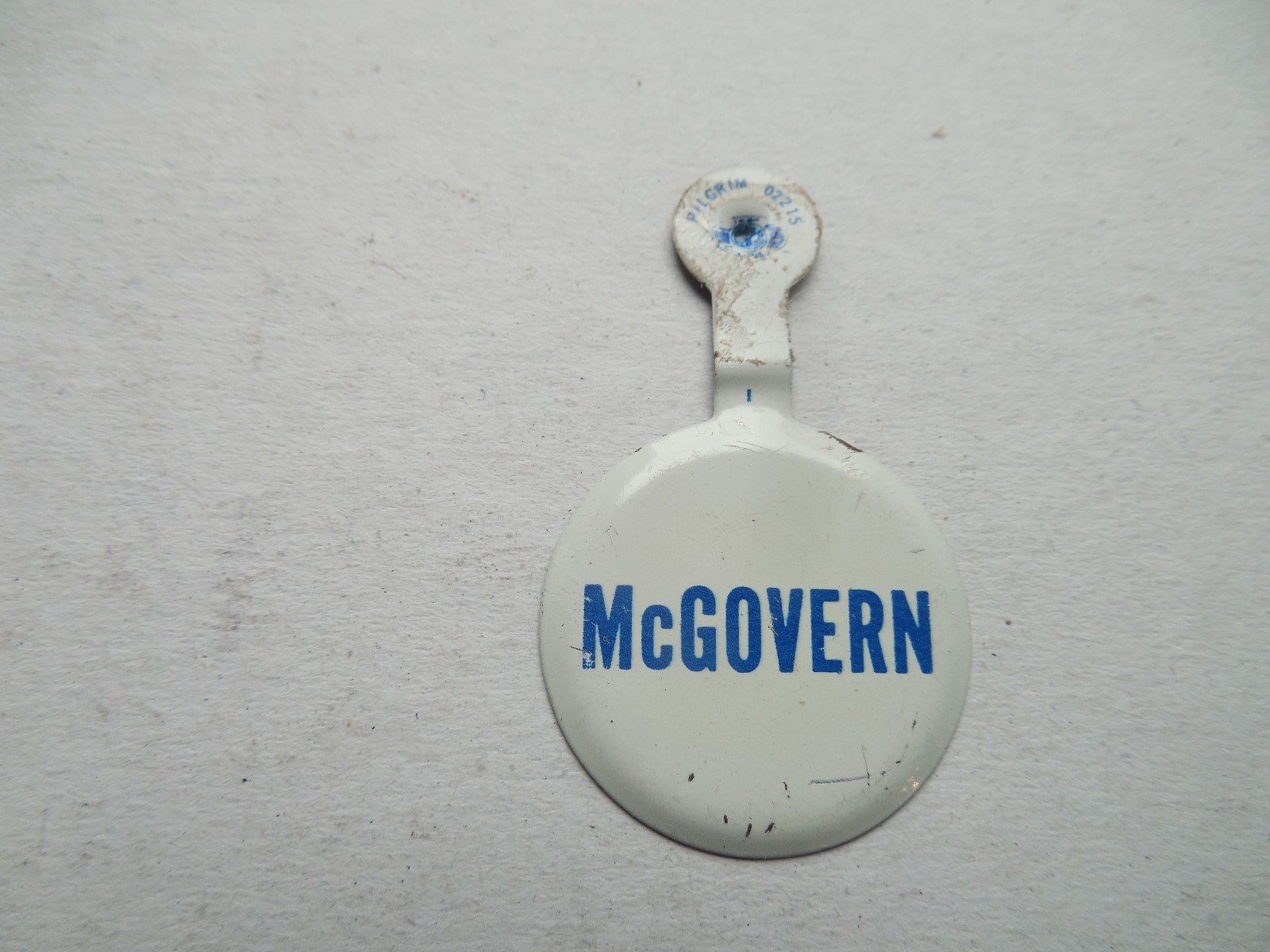 George McGovern Campaign Pin Back Button Tab Style Presidential 1972 President