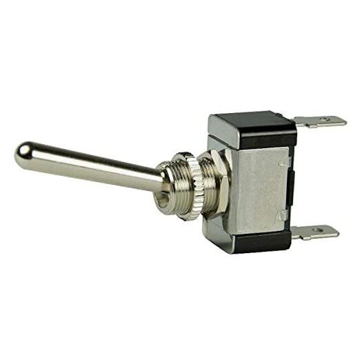 BEP 1002013 SPST Chrome Plated Toggle Switch - Off/On