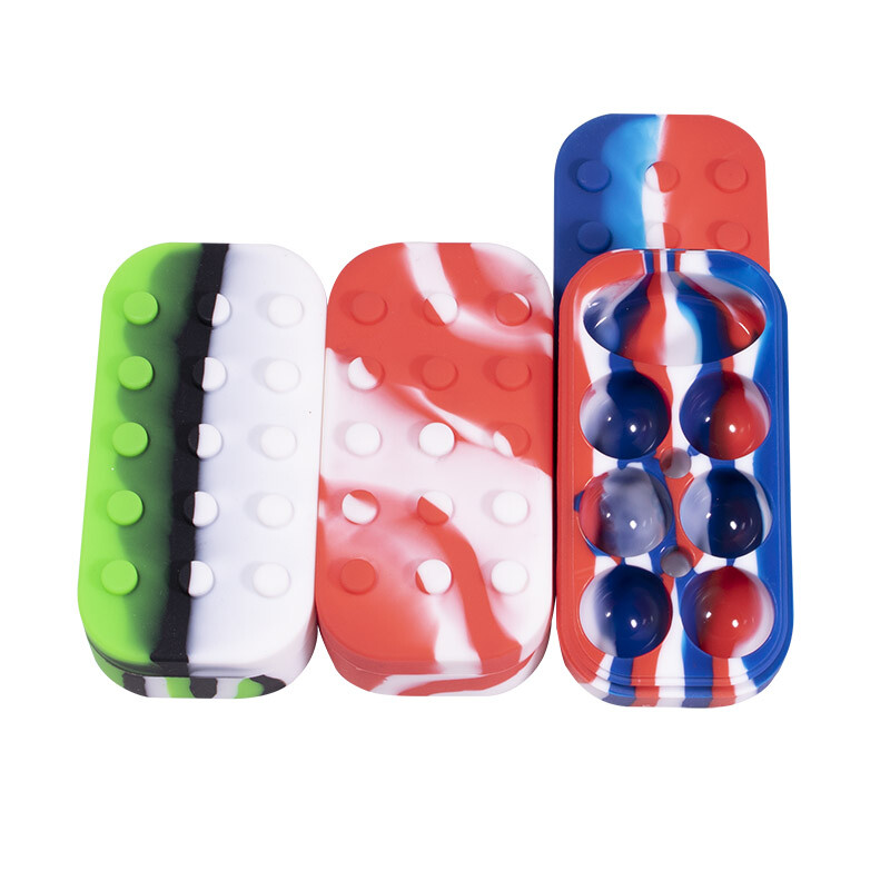 6+1 34ml Multi Compartment Silicone Large Container Nonstick Jar Box